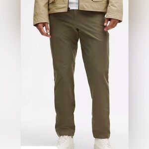 Lululemon Men’s ABC Pant Army Green Size 38 Stretch 5 Pocket Comfort